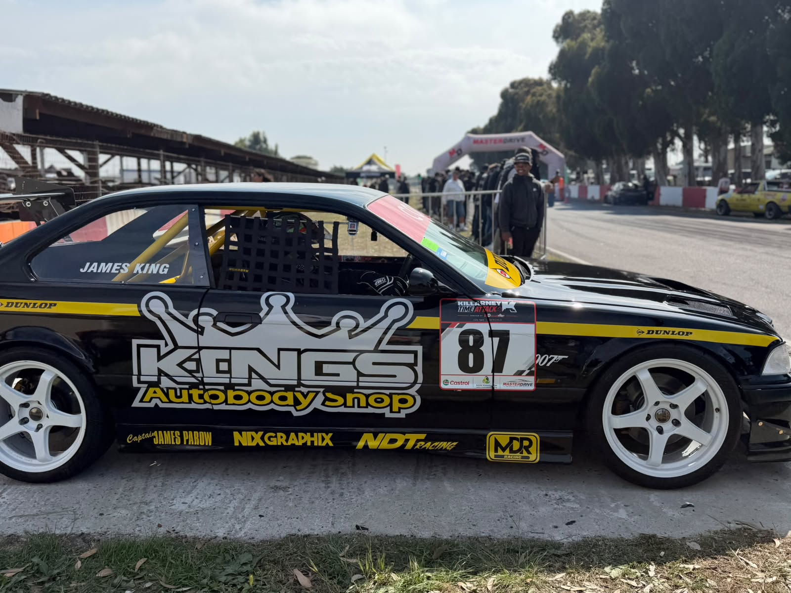 87 · James King · BMW E36 race car